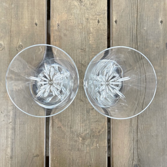 Waterford Set of Two London Pattern Crystal Wine Glasses Water Goblets - Picture 8 of 11
